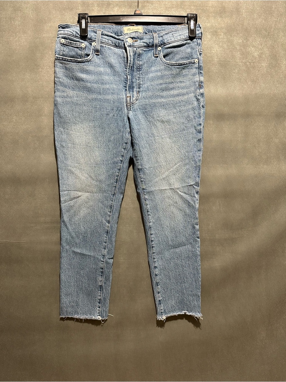 Madewell The Mid-Rise Perfect Vintage Jean Raw Hem Light Wash Size 30